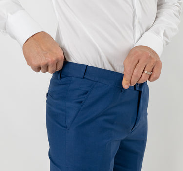 Abito doppiopetto e pantalone con molla - Blu Royal