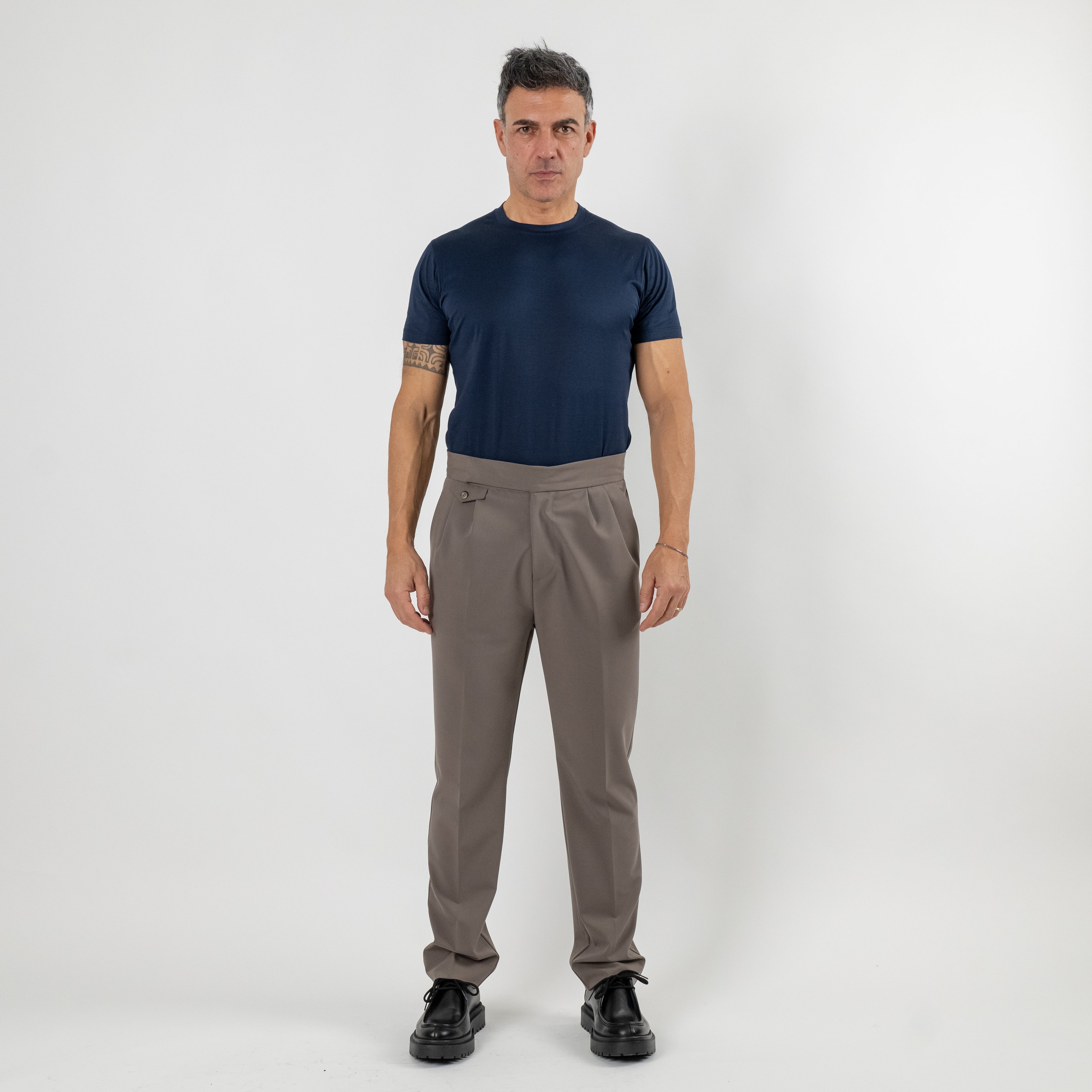 T-shirt in Filo di Scozia - Blu Notte