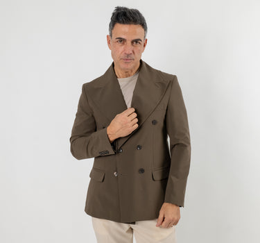 Giacca sartoriale con rever largo - Verde Militare