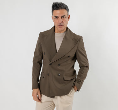 Giacca sartoriale con rever largo - Verde Militare