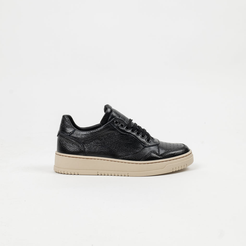 Sneaker in vera pelle - Nero