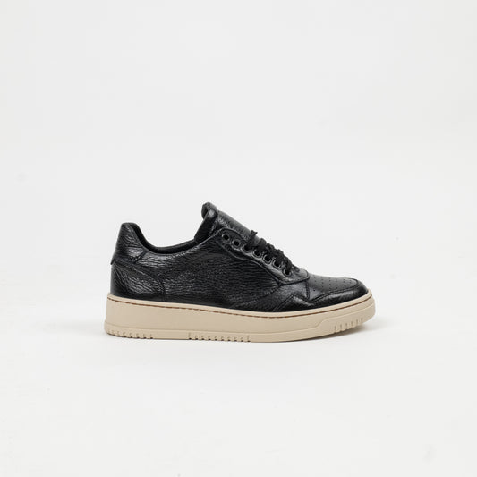 Sneaker in vera pelle - Nero