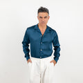 Satin-look shirt with jewel buttons - Ottanio