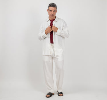 Coordinato in lino - Bianco