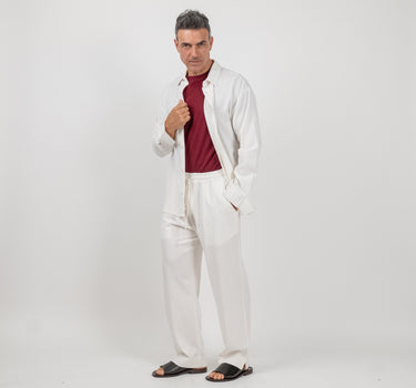 Coordinato in lino - Bianco
