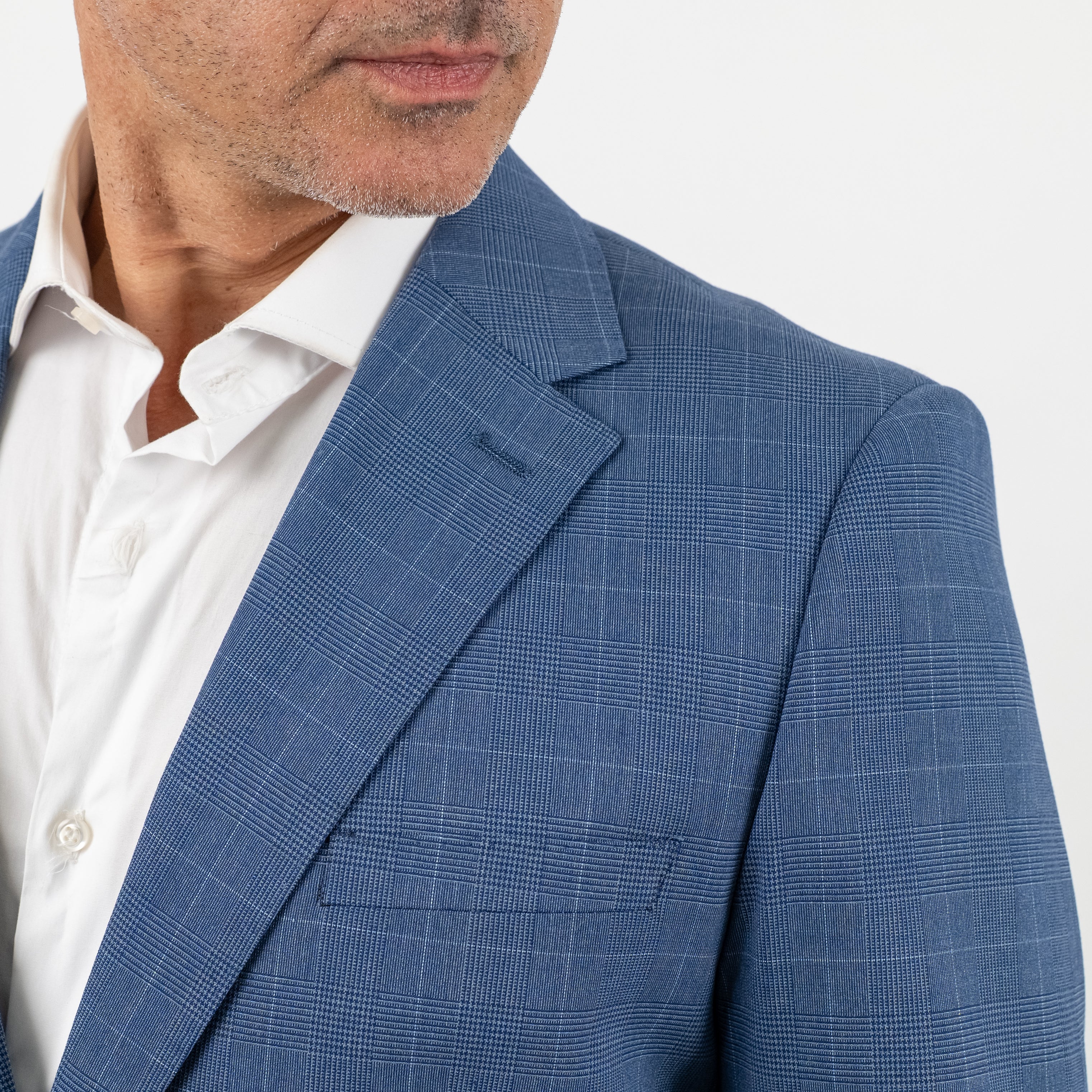 Single-breasted Prince of Wales suit - Blue