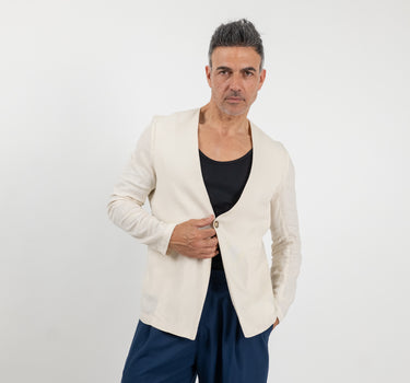 Giacca monopetto 100% Lino - Beige