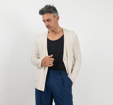 Giacca monopetto 100% Lino - Beige