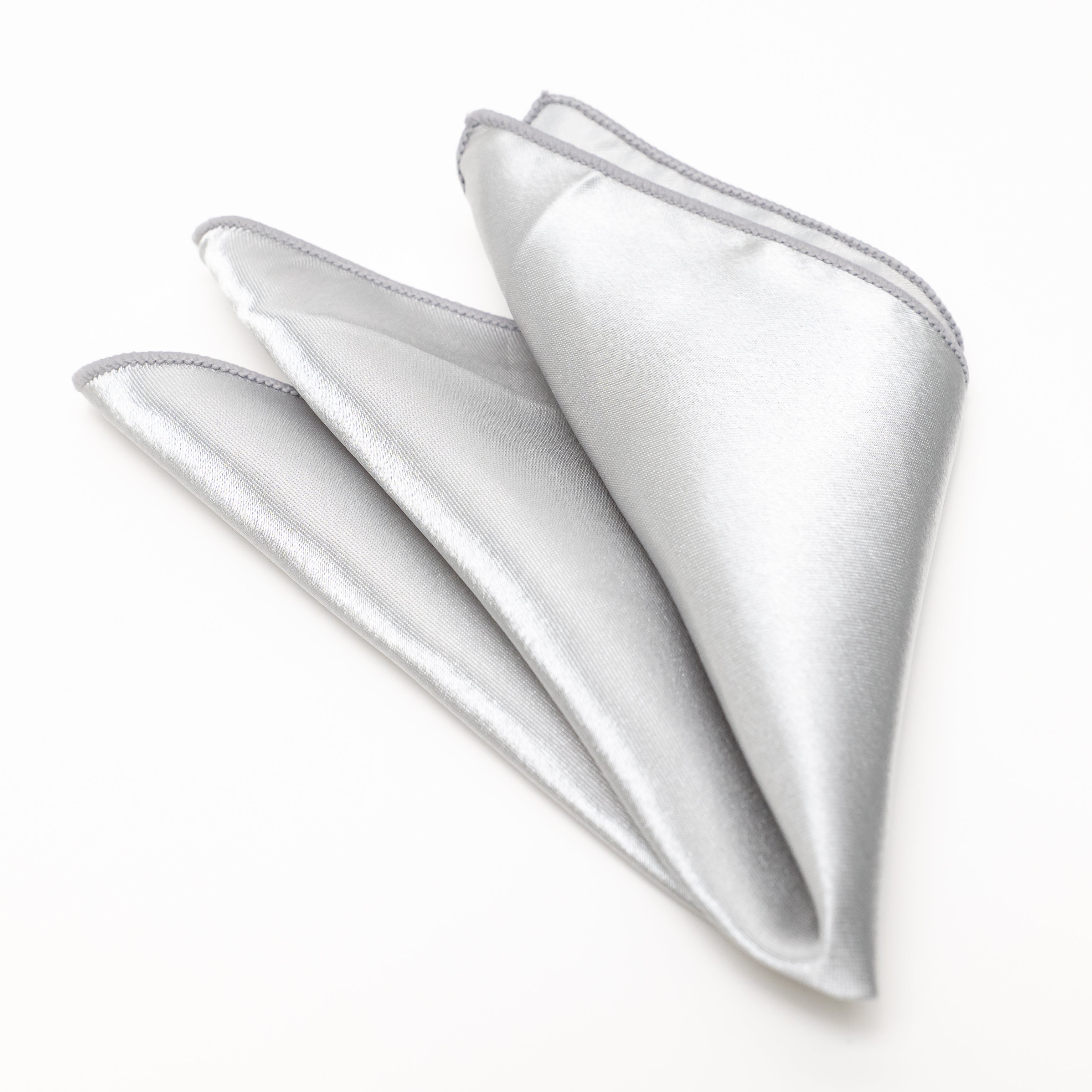 Pañuelo de bolsillo de color liso - Plata 