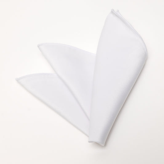 Pochette da taschino tinta unita - Bianco