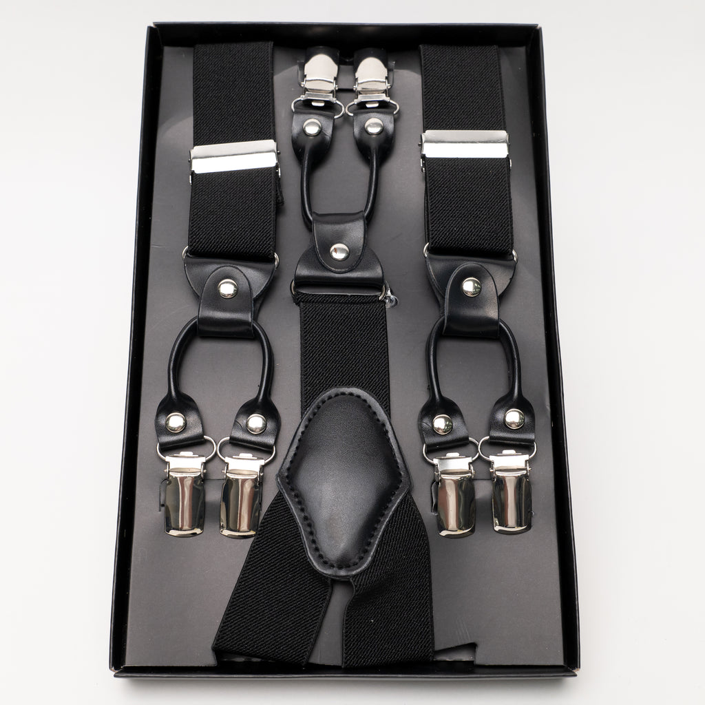 Bretelle in ecopelle - Nero