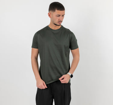 T-shirt effetto seta - Militare