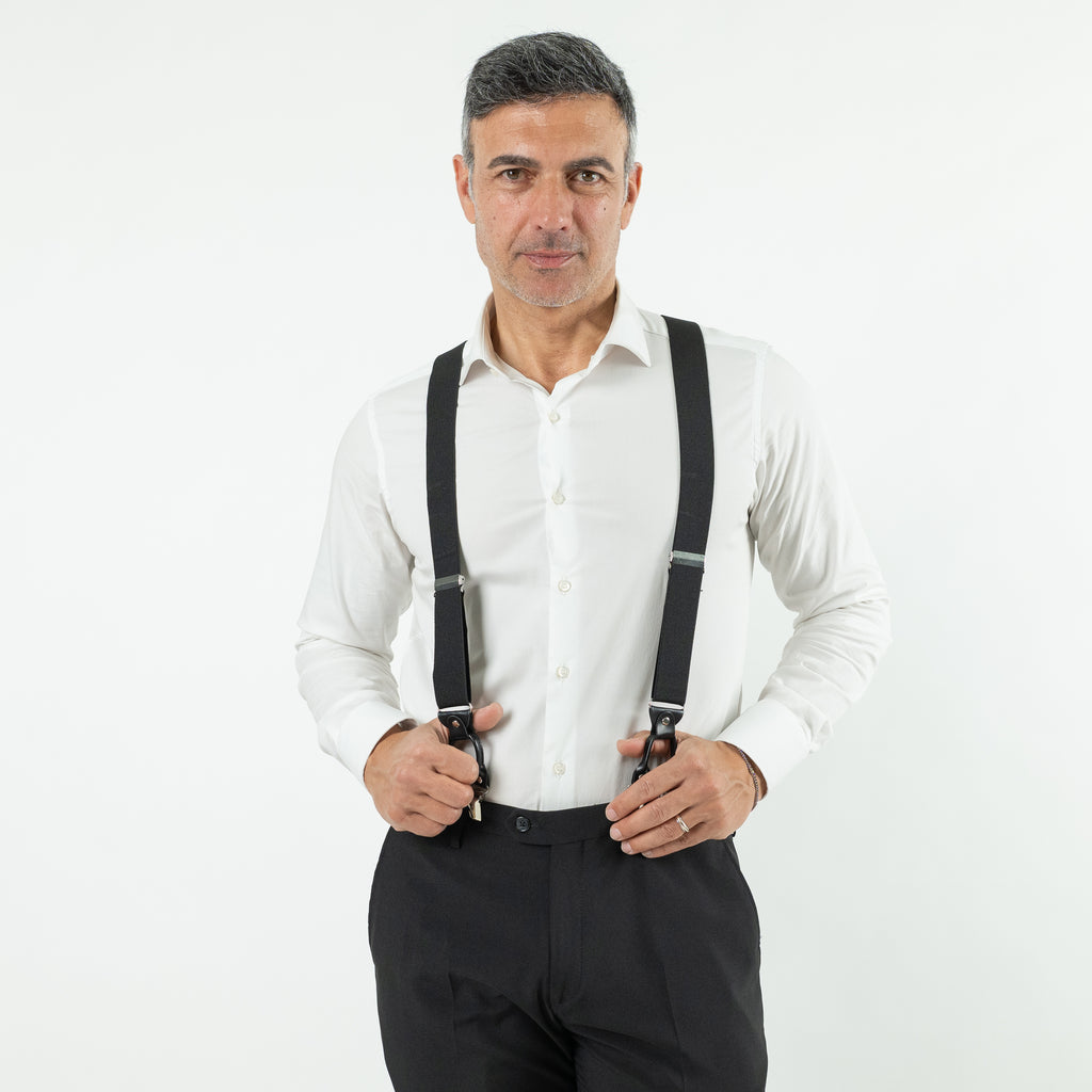 Bretelle in ecopelle - Nero