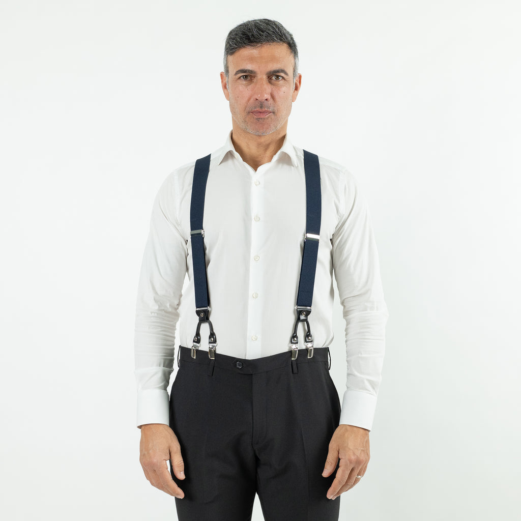 Bretelle in ecopelle - Blu Notte