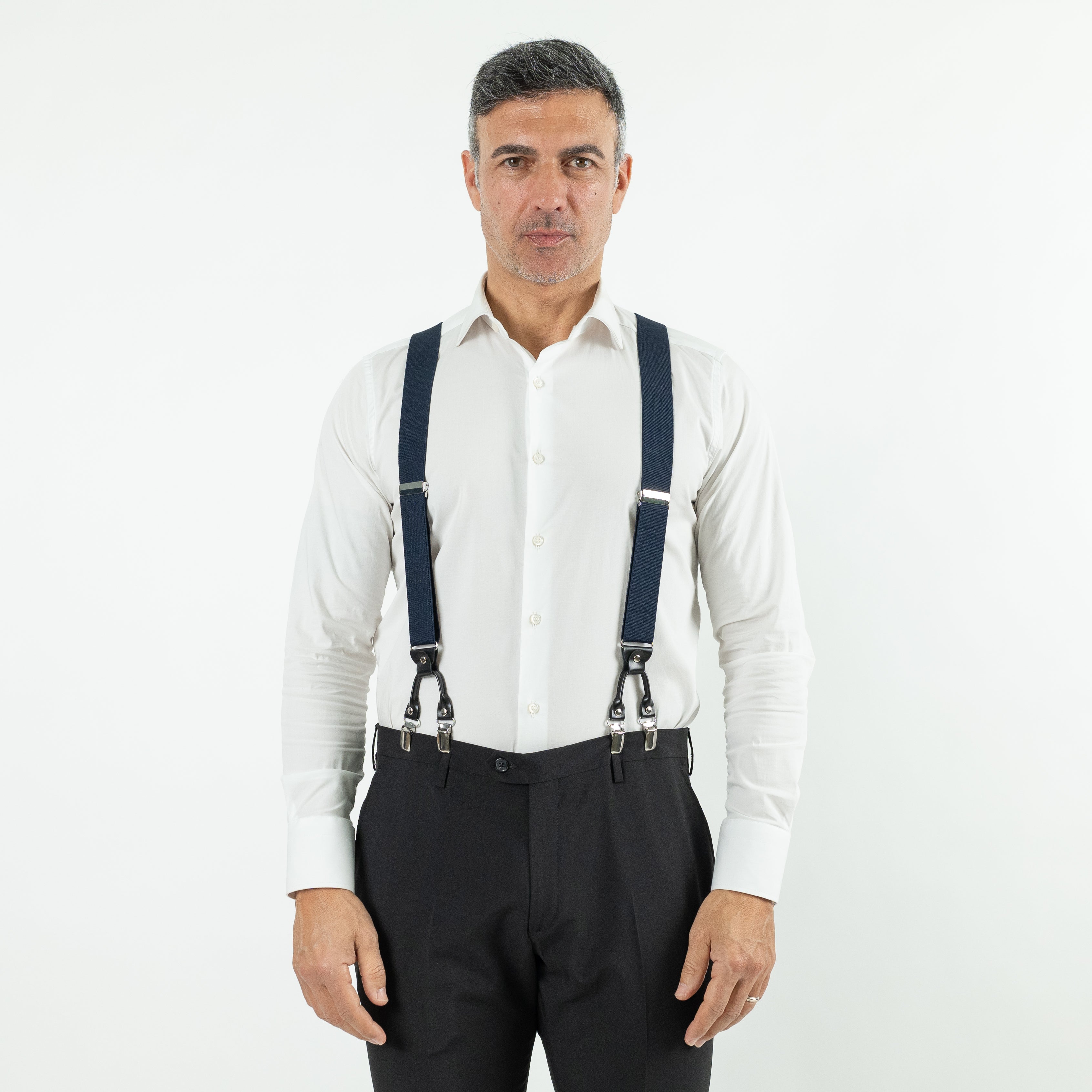 Bretelle in ecopelle - Blu Notte