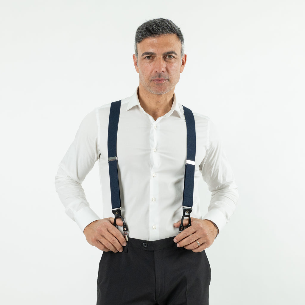 Bretelle in ecopelle - Blu Notte