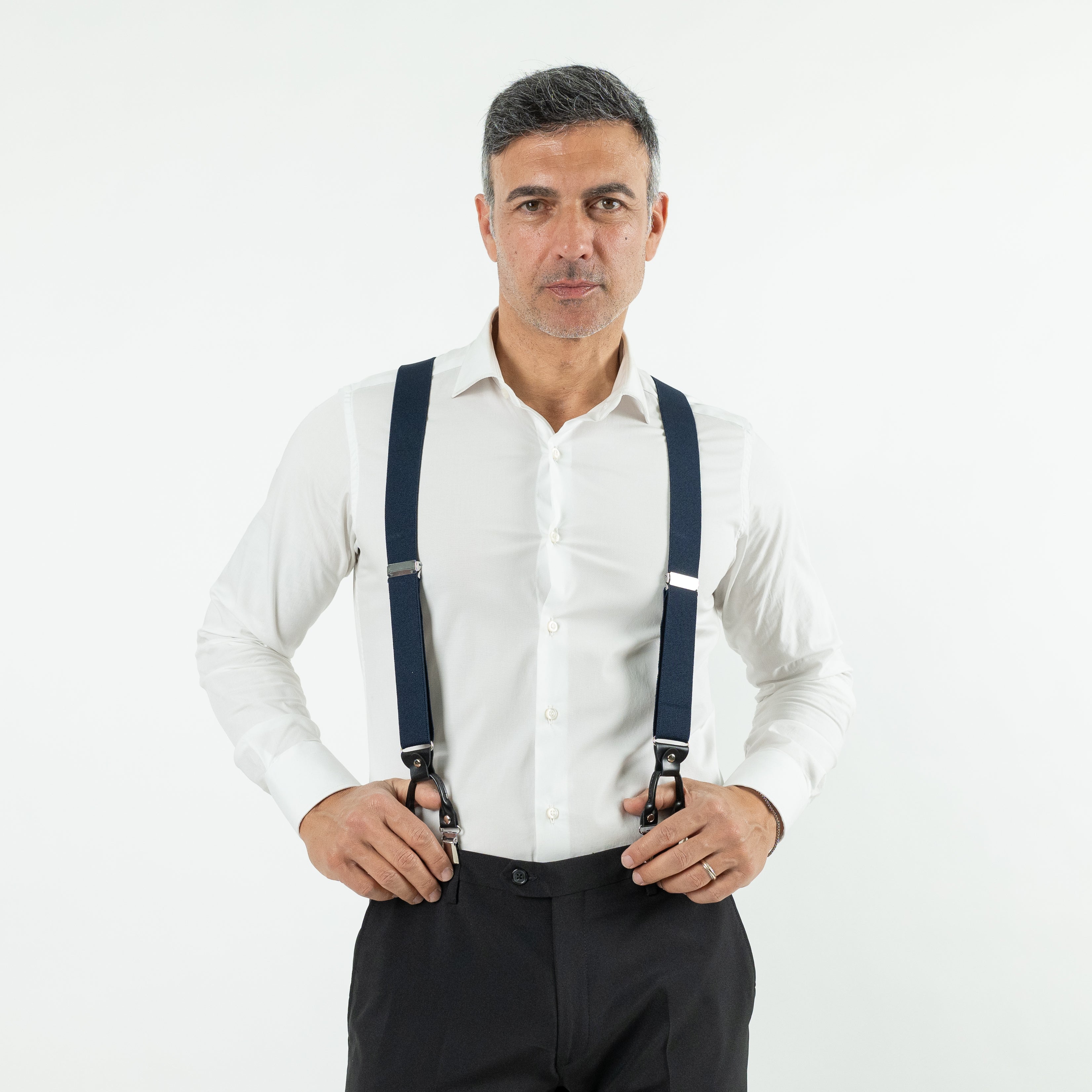 Bretelle in ecopelle - Blu Notte