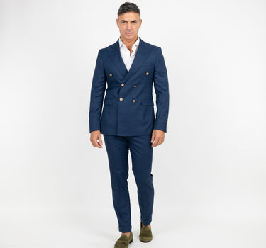 Double-breasted suit with gold buttons - Midnight blue