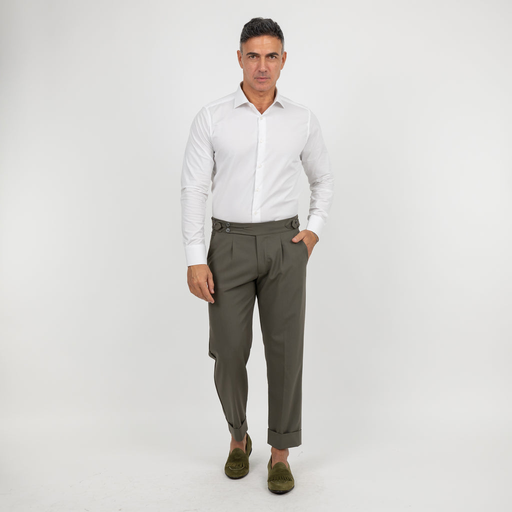 Camicia sartoriale tinta unita - Bianco