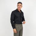 Camicia regular fit tinta unita - Nero