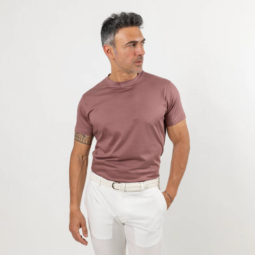 T-shirt in Filo di Scozia - Salmone