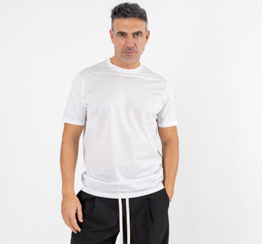T-shirt in filo di scozia - Bianco