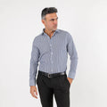 Regular-fit shirt with narrow stripes - Blue