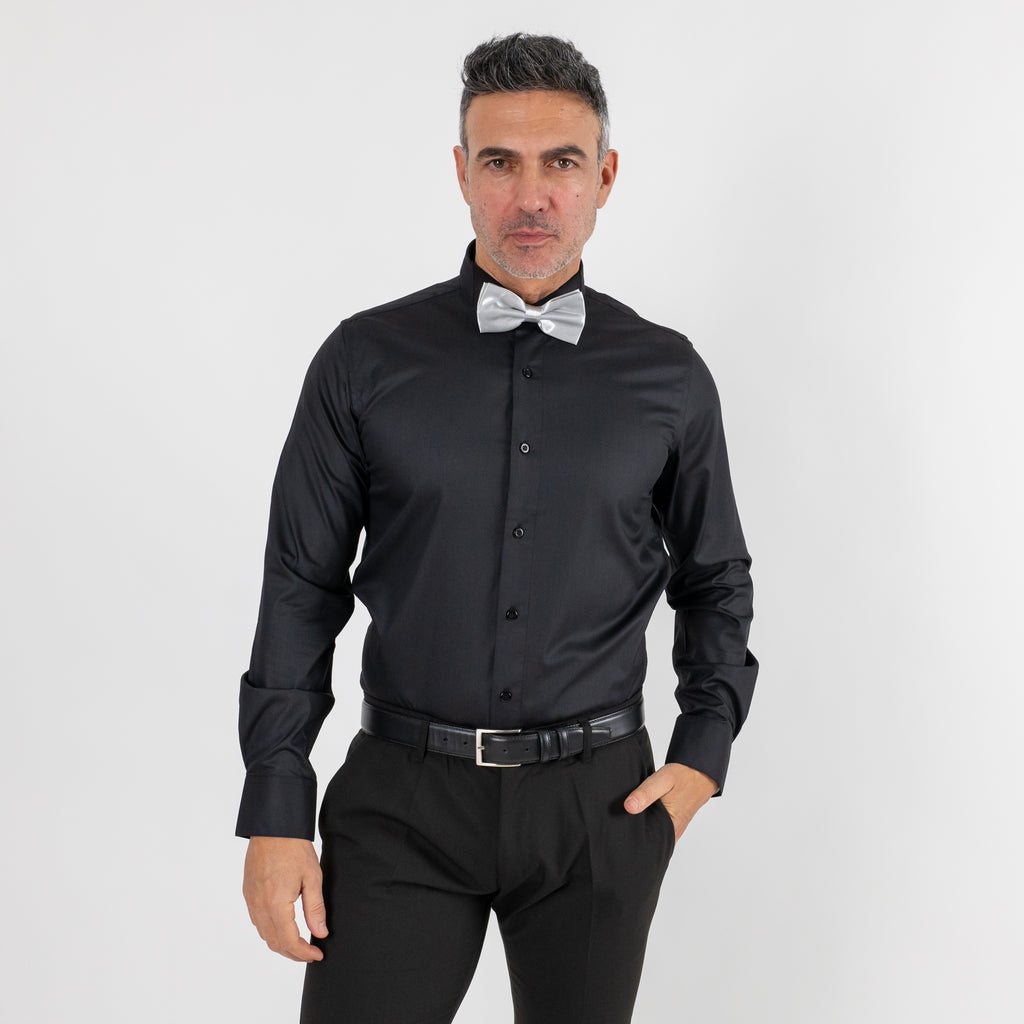 Camicia con Colletto Diplomatico - Nero