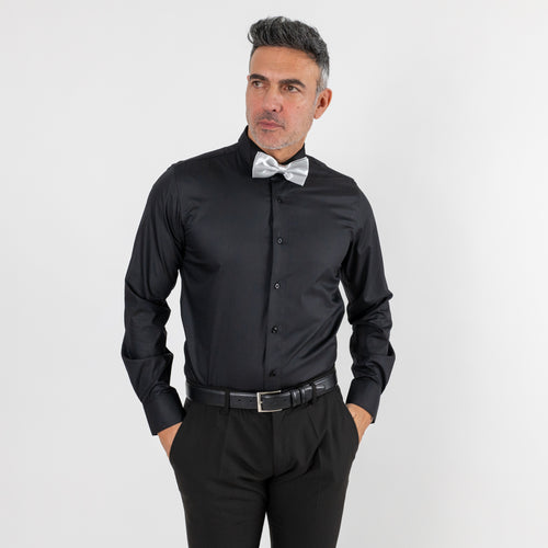Shirt with Diplomatic Collar - Black
