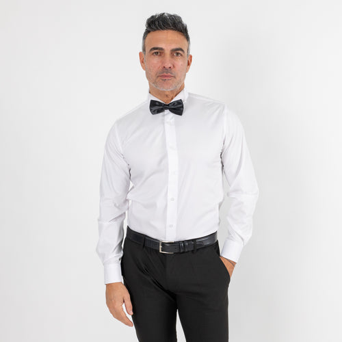 Shirt with Diplomatic Collar - White