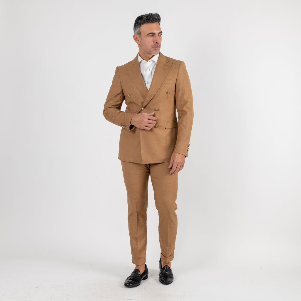 Abito doppio petto bottoni oro - Biscotto