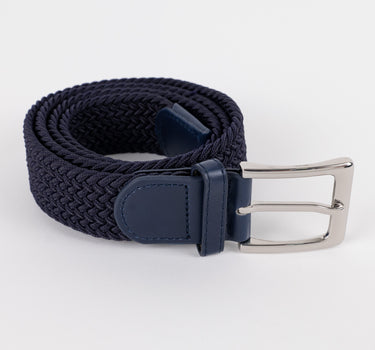 Narrow Braid Belt - Midnight Blue
