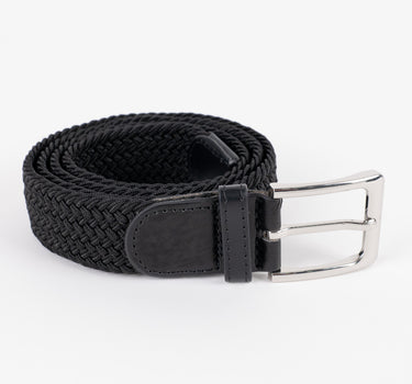 Narrow Braid Belt - Black