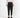 Trousers with High Waist Band and Double Button - Black 