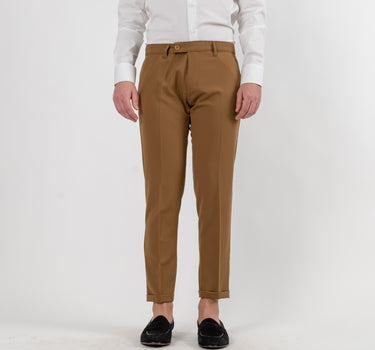 Pantalone Classico con Pinces - Camel