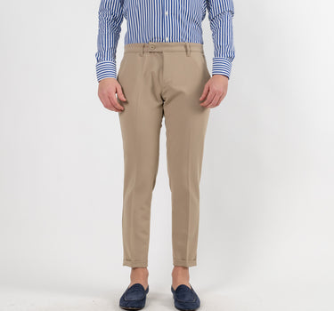 Classic Trousers with Pleats - Mud 