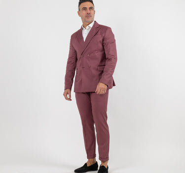 "Solaro" double-breasted slim fit suit - Onion