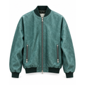 College Oversize in Pelle Washed - Verde