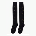 Long warm cotton socks - White/Yellow