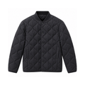 Giacca Bomber Trapuntata con Collo a Costina - Blu