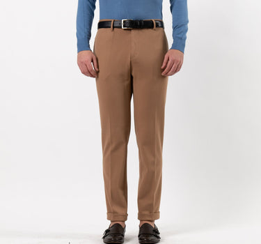 Knitted chino trousers - Camel