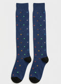 Chaussettes hautes en coton chaud - Bleu
