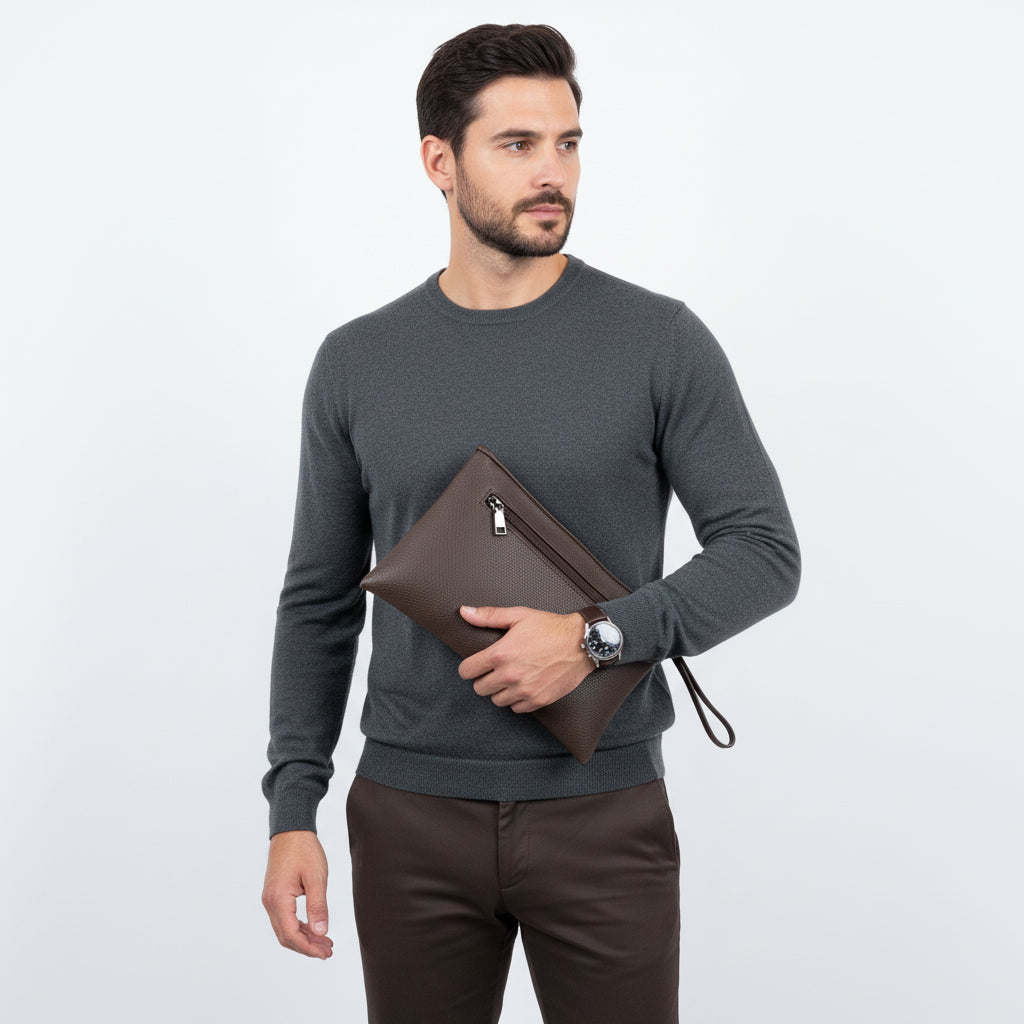 Hammered clutch bag - Moro