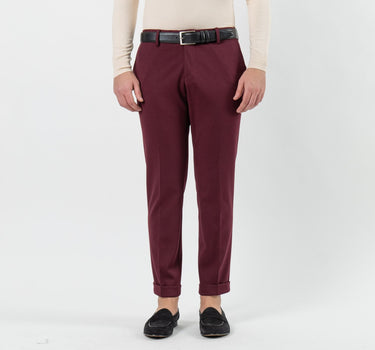 Knitted chino trousers - Bordeaux