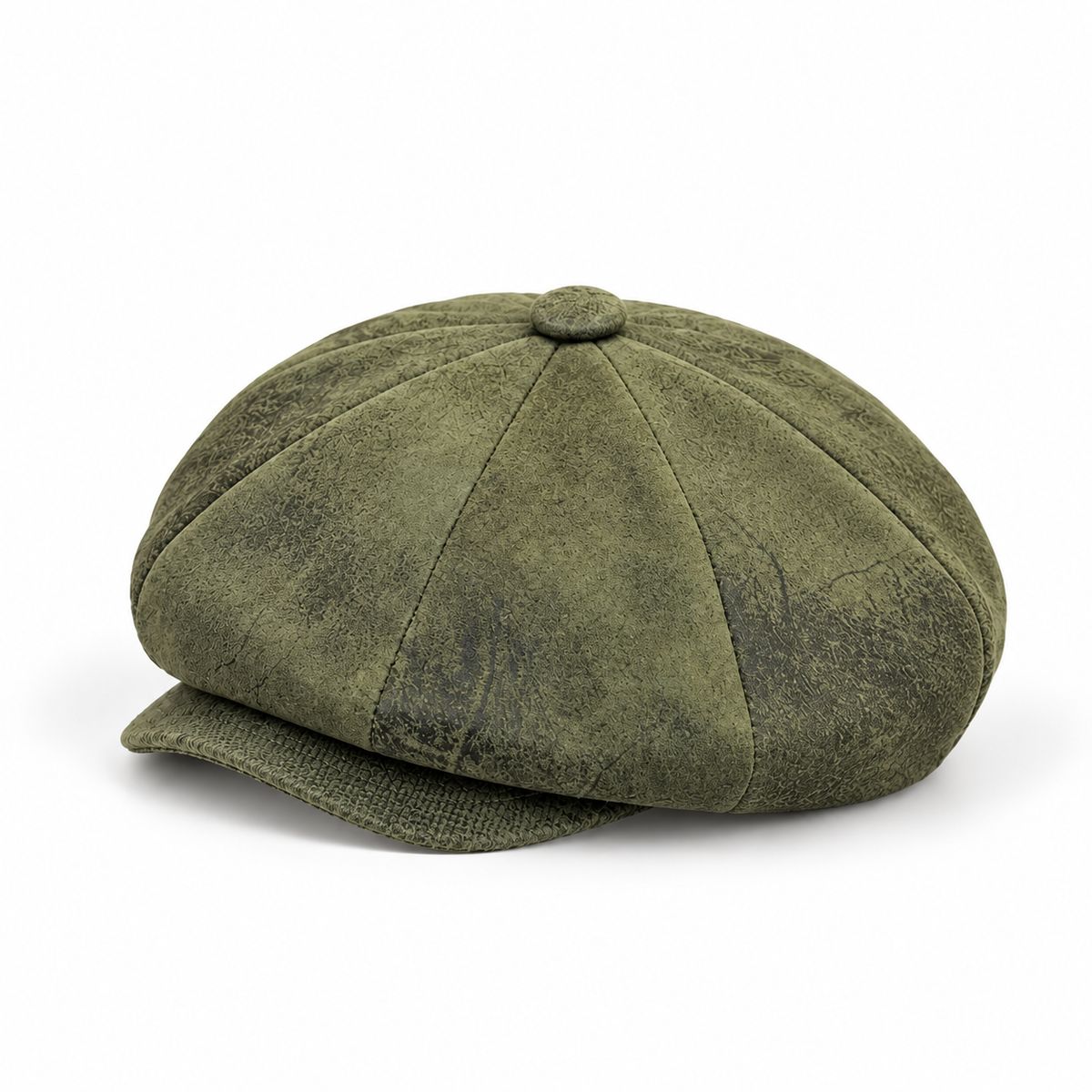 Coppola vintage effetto scamosciato - Verde