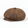 Coppola vintage effetto scamosciato - Marrone