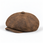 Coppola vintage effetto scamosciato - Marrone
