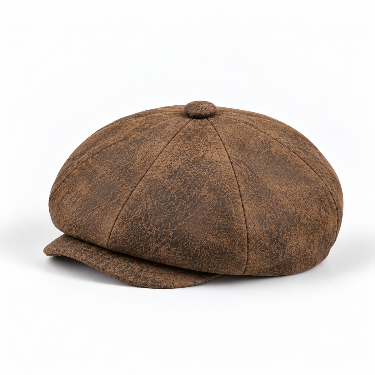 Casquette vintage aspect suédé - Marron