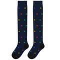 Lange Socken aus warmem Baumwollmix - Marineblau