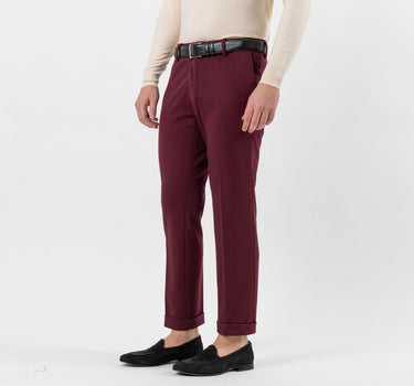 Knitted chino trousers - Bordeaux
